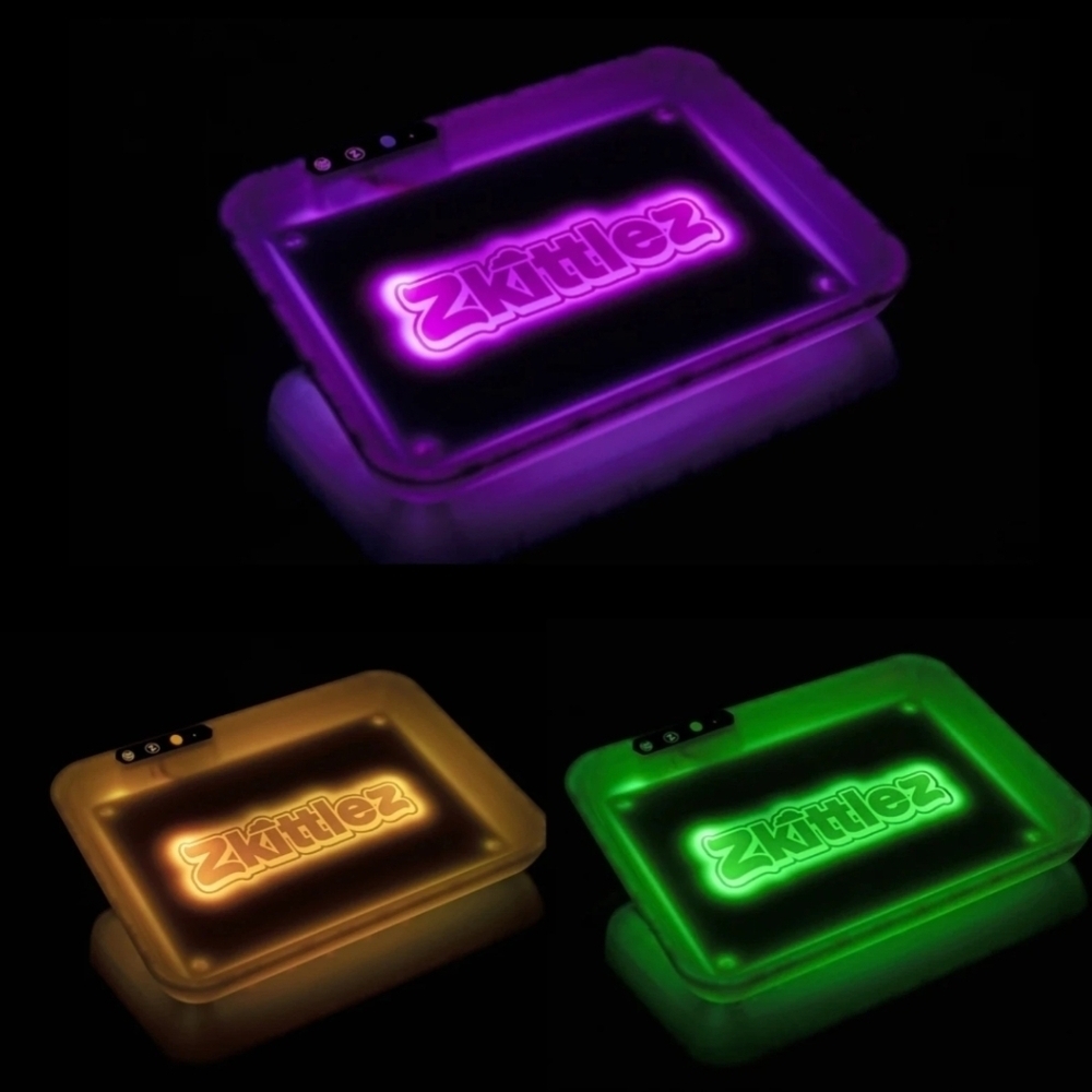 Zkittles Glow-In-The-Dark Rolling Tray Authentic Light-Up New.